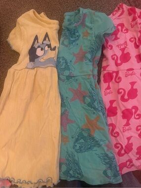 3 dress lot! Barbie, bluey, and Ariel - Iconic Silhouette Print